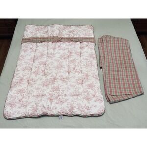 Carousel Designs Pink French Country Toile Baby Crib Blanket Comforter and Skirt